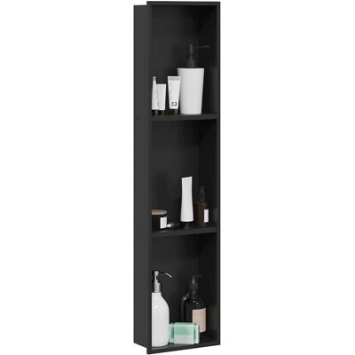 vidaXL Douche Niche Zwart 90 x 20 x 9,5 cm Roestvrij staal vidaXL Douche Niche Zwart 90 x 20 x 9,5 cm Roestvrij staal
