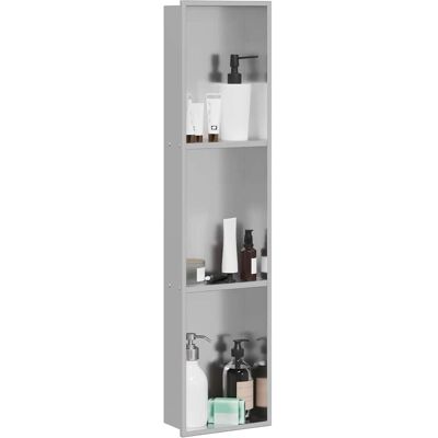 vidaXL Douche Niche zilver 90 x 20 x 9,5 cm Roestvrij staal vidaXL Douche Niche zilver 90 x 20 x 9,5 cm Roestvrij staal