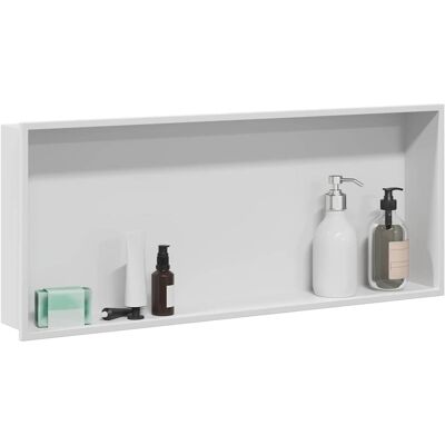 vidaXL Douche Niche Wit 75 x 30 x 9,5 cm Roestvrij staal vidaXL Douche Niche Wit 75 x 30 x 9,5 cm Roestvrij staal