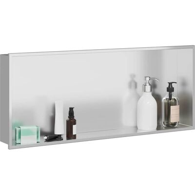 vidaXL Douche Niche zilver 75 x 30 x 9,5 cm Roestvrij staal vidaXL Douche Niche zilver 75 x 30 x 9,5 cm Roestvrij staal