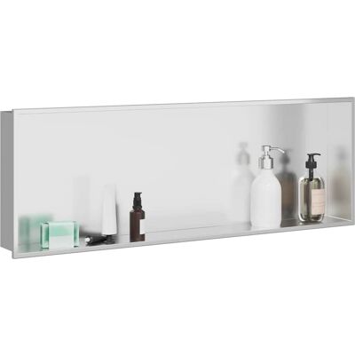 vidaXL Douche Niche zilver 90 x 30 x 9,5 cm Roestvrij staal vidaXL Douche Niche zilver 90 x 30 x 9,5 cm Roestvrij staal