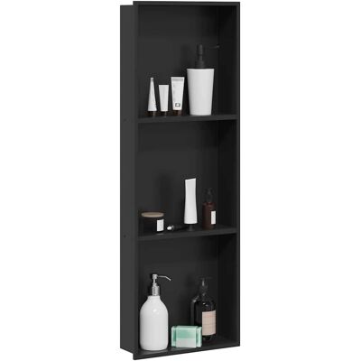 vidaXL Douche Niche Zwart 92 x 32 x 10 cm Roestvrij staal vidaXL Douche Niche Zwart 92 x 32 x 10 cm Roestvrij staal