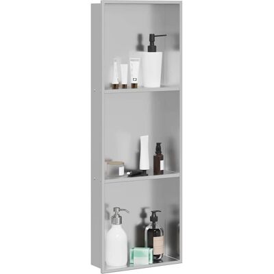 vidaXL Douche Niche zilver 90 x 30 x 9,5 cm Roestvrij staal vidaXL Douche Niche zilver 90 x 30 x 9,5 cm Roestvrij staal