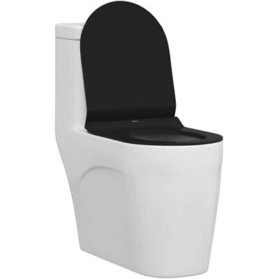 vidaXL Toiletzitting Verstelbaar Zwart 50 x 36,5 x 5 cm Polypropyleen vidaXL Toiletzitting Verstelbaar Zwart 50 x 36,5 x 5 cm Polypropyleen