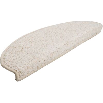 vidaXL Trapmatten 10 st 65x21x4 cm Wit Halfrond Groot vidaXL Trapmatten 10 st 65x21x4 cm Wit Halfrond Groot