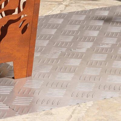 vidaXL Grijze Aluminium 100 x 40 x 0.2 cm Traptreden - Traptreden vidaXL Grijze Aluminium 100 x 40 x 0.2 cm Traptreden - Traptreden