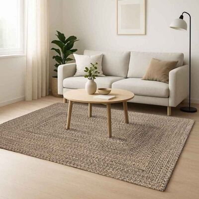 vidaXL Vloerkleden Naturel en Zwart 200 x 290 cm Jute vidaXL Vloerkleden Naturel en Zwart 200 x 290 cm Jute
