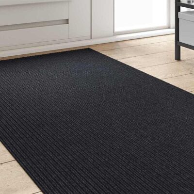 vidaXL Tapijt Loper Antraciet 80 x 500 cm Stof vidaXL Tapijt Loper Antraciet 80 x 500 cm Stof
