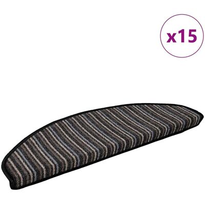 vidaXL Zelfklevende Trapmatten 15 pcs Antraciet 65 x 21 x 4 cm vidaXL Zelfklevende Trapmatten 15 pcs Antraciet 65 x 21 x 4 cm