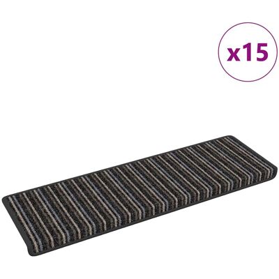 vidaXL Zelfklevende Trapmatten 15 pcs Antraciet 65 x 21 x 4 cm vidaXL Zelfklevende Trapmatten 15 pcs Antraciet 65 x 21 x 4 cm