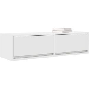 vidaXL TV Wandmeubel Zacht Gleitend Wit - TV Kast vidaXL TV Wandmeubel Zacht Gleitend Wit - TV Kast
