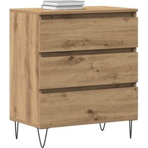 Vidaxl Massief Eiken Dressoir - 60x35x70 cm Modern Opbergmeubel Vidaxl Massief Eiken Dressoir - 60x35x70 cm Modern Opbergmeubel