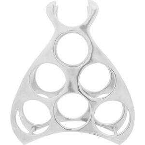 vidaXL Zilveren aluminium wijnrek middelgroot organizer - Wijnrek vidaXL Zilveren aluminium wijnrek middelgroot organizer - Wijnrek