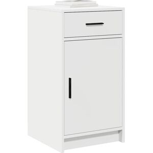 vidaXL Wit Hout Middel Buffet Rechthoekig Modern - Sideboard vidaXL Wit Hout Middel Buffet Rechthoekig Modern - Sideboard