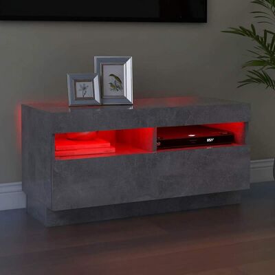 vidaXL TV-kast met LED-verlichting Beton Grijs - TV-type vidaXL TV-kast met LED-verlichting Beton Grijs - TV-type