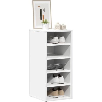 vidaXL Witte schoenenkast - 5 vakken - 31,5x35x70 cm - Schoenopslag vidaXL Witte schoenenkast - 5 vakken - 31,5x35x70 cm - Schoenopslag