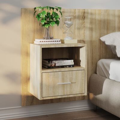 VIDAXL Wandnachtkastje Set - Modern Design, Bruin VIDAXL Wandnachtkastje Set - Modern Design, Bruin
