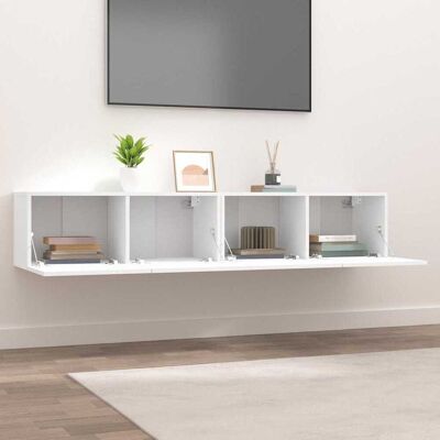 vidaXL TV Kast Wit - Media TV Eenheid met 2 Deuren vidaXL TV Kast Wit - Media TV Eenheid met 2 Deuren