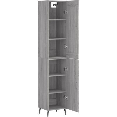 vidaXL Sonoma Grijs Hoge Kast - Opbergkast vidaXL Sonoma Grijs Hoge Kast - Opbergkast