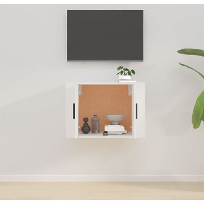 vidaXL Wandgemonteerde TV Kast Wit - 57x34.5x40 cm vidaXL Wandgemonteerde TV Kast Wit - 57x34.5x40 cm
