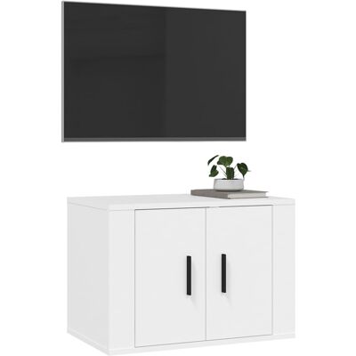 vidaXL Wandgemonteerde TV Kast Wit - 57x34.5x40 cm vidaXL Wandgemonteerde TV Kast Wit - 57x34.5x40 cm
