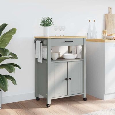 vidaXL Keukentrolley - Dennehout, 60x40x90cm vidaXL Keukentrolley - Dennehout, 60x40x90cm