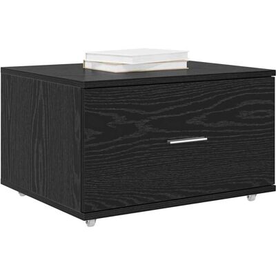 vidaXL Ladenkast met wiel Zwart Eiken 55 x 45 x 31 cm vidaXL Ladenkast met wiel Zwart Eiken 55 x 45 x 31 cm