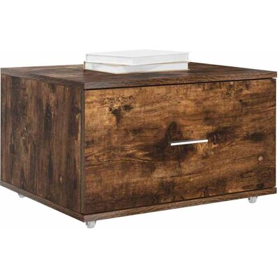 vidaXL Ladenkast met wiel Gerookt eiken 55 x 45 x 31 cm vidaXL Ladenkast met wiel Gerookt eiken 55 x 45 x 31 cm