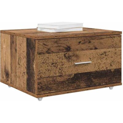 vidaXL Ladenkast met wiel Oudhout 55 x 45 x 31 cm vidaXL Ladenkast met wiel Oudhout 55 x 45 x 31 cm