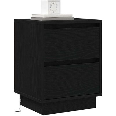 Vidaxl Nachtkastje met LED-verlichting - Modern matte afwerking - 39x34,5x50 cm Vidaxl Nachtkastje met LED-verlichting - Modern matte afwerking - 39x34,5x50 cm