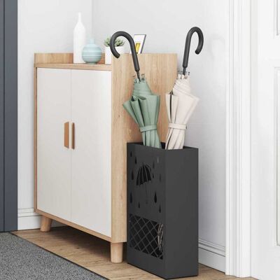 vidaXL Regen paraplu standaard Zwart 28 x 12 x 41 cm Staal vidaXL Regen paraplu standaard Zwart 28 x 12 x 41 cm Staal