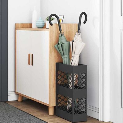 vidaXL Regen paraplu standaard Zwart 28 x 12 x 41 cm Staal vidaXL Regen paraplu standaard Zwart 28 x 12 x 41 cm Staal