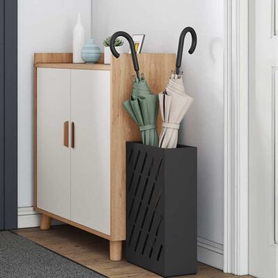 vidaXL Regen paraplu standaard Zwart 28 x 12 x 41 cm Staal vidaXL Regen paraplu standaard Zwart 28 x 12 x 41 cm Staal