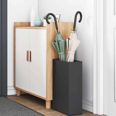 vidaXL Regen paraplu standaard Zwart 28 x 12 x 41 cm Staal vidaXL Regen paraplu standaard Zwart 28 x 12 x 41 cm Staal