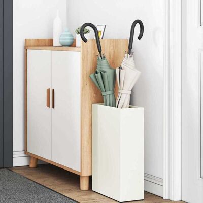 vidaXL Regen paraplu standaard Wit 28 x 12 x 41 cm Staal vidaXL Regen paraplu standaard Wit 28 x 12 x 41 cm Staal