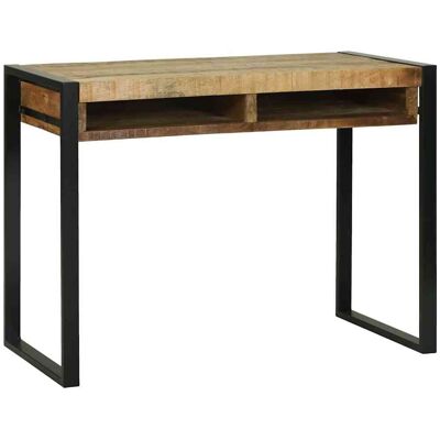 vidaXL Plafondtafel met plank Bruin 100 x 50 x 75 cm Massief mangohout vidaXL Plafondtafel met plank Bruin 100 x 50 x 75 cm Massief mangohout