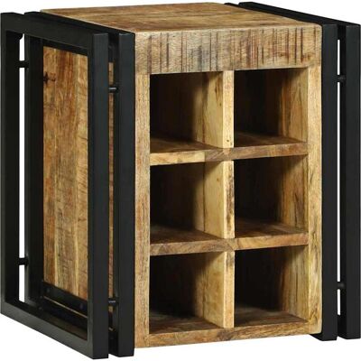 vidaXL Wijnrek Bruin en zwart 35 x 35 x 39 cm Massief Mango Hout vidaXL Wijnrek Bruin en zwart 35 x 35 x 39 cm Massief Mango Hout