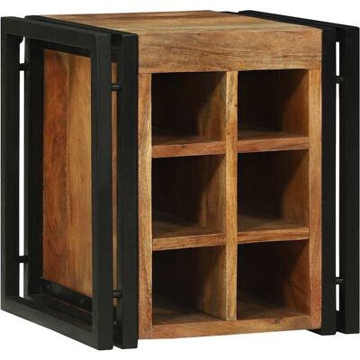 vidaXL Wijnrek Bruin en zwart 35 x 35 x 39 cm Massief Acaciahout vidaXL Wijnrek Bruin en zwart 35 x 35 x 39 cm Massief Acaciahout