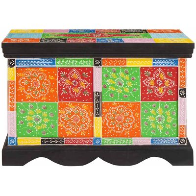 vidaXL Opbergbox Multikleur 60 x 40 x 40 cm Massief mangohout vidaXL Opbergbox Multikleur 60 x 40 x 40 cm Massief mangohout
