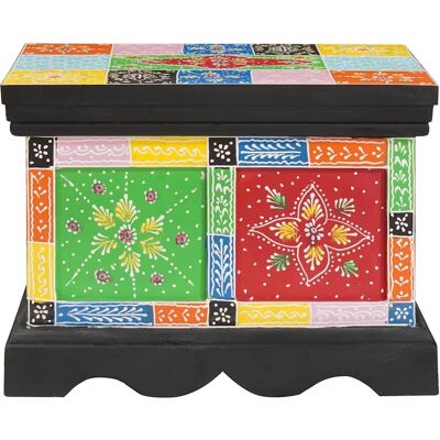 vidaXL Opbergbox Multikleur 40 x 30 x 30 cm Massief mangohout vidaXL Opbergbox Multikleur 40 x 30 x 30 cm Massief mangohout