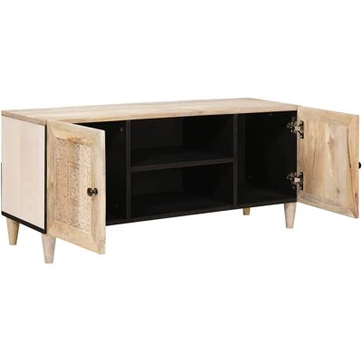 vidaXL TV Eenheden met plank Wit 105 x 33 x 46 cm Bewerkt hout vidaXL TV Eenheden met plank Wit 105 x 33 x 46 cm Bewerkt hout