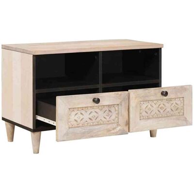 vidaXL TV Eenheden met lade met plank Wit 70 x 33 x 46 cm Bewerkt hout vidaXL TV Eenheden met lade met plank Wit 70 x 33 x 46 cm Bewerkt hout