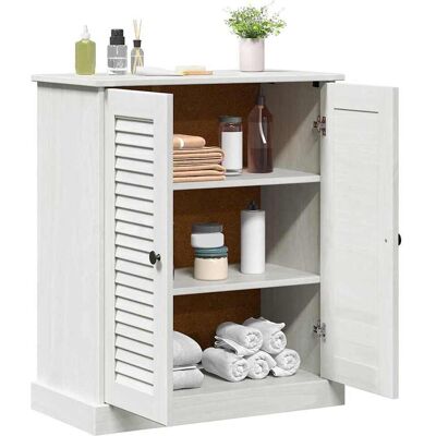 vidaXL Badkamerkast met plank VIGO Wit en Antiek Wit 68 x 34 x 80 cm vidaXL Badkamerkast met plank VIGO Wit en Antiek Wit 68 x 34 x 80 cm
