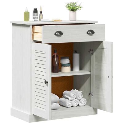 vidaXL Badkamerkast met plank VIGO Wit en Antiek Wit 68 x 34 x 80 cm vidaXL Badkamerkast met plank VIGO Wit en Antiek Wit 68 x 34 x 80 cm