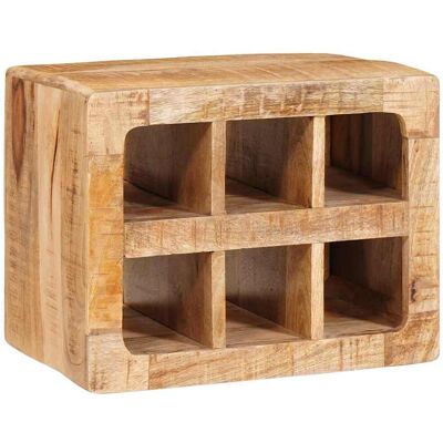 vidaXL Wijnrek met opslag Bruin 44 x 30 x 35 cm Massief Mango Hout vidaXL Wijnrek met opslag Bruin 44 x 30 x 35 cm Massief Mango Hout