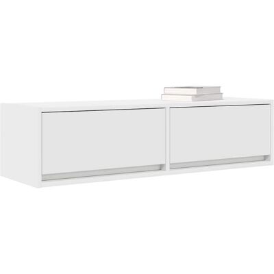 vidaXL TV Wandmeubel Zacht Gleitend Wit - TV Kast vidaXL TV Wandmeubel Zacht Gleitend Wit - TV Kast