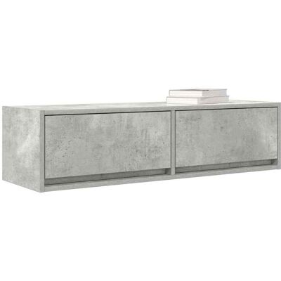 vidaXL Wandgemonteerde Beton Grijs TV-kast - TV Kast vidaXL Wandgemonteerde Beton Grijs TV-kast - TV Kast