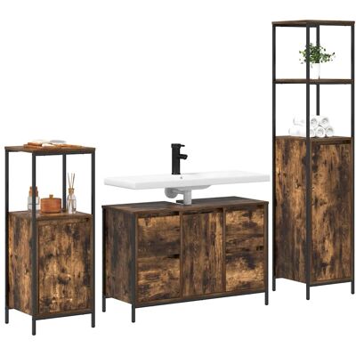 vidaXL Badkamermeubel-Set - Modern, Ruim, Gemakkelijk te Onderhouden vidaXL Badkamermeubel-Set - Modern, Ruim, Gemakkelijk te Onderhouden