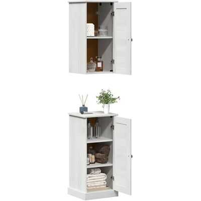 vidaXL Badkamermeubelset met plank VIGO 2 pcs Wit en Antiek Wit vidaXL Badkamermeubelset met plank VIGO 2 pcs Wit en Antiek Wit