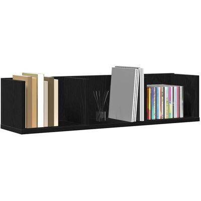 VIDAXL - Wandplank voor CDs Zwart Eiken 75x18x18 cm - Wandplank VIDAXL - Wandplank voor CDs Zwart Eiken 75x18x18 cm - Wandplank